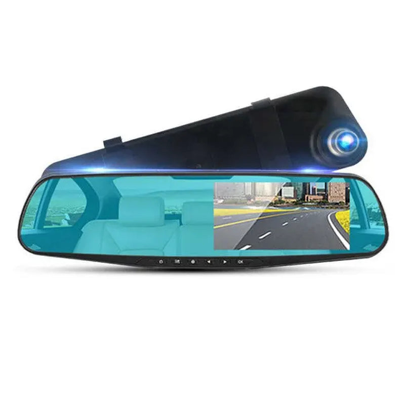 4.2-Inch Large Rear View Mirror Tachograph Dual Lens HD 1080P Automotive General Purpose Video Recorder
